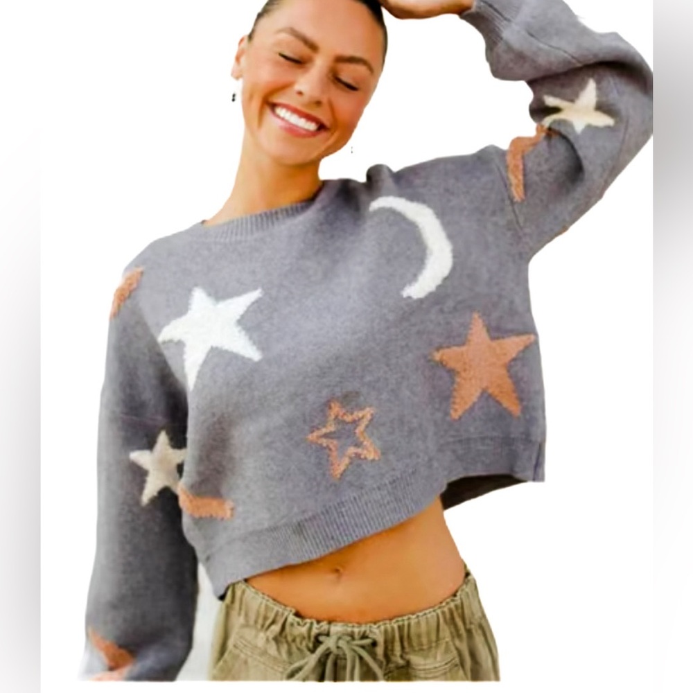ThreadedLeaf Moon and Stars sweater size: L